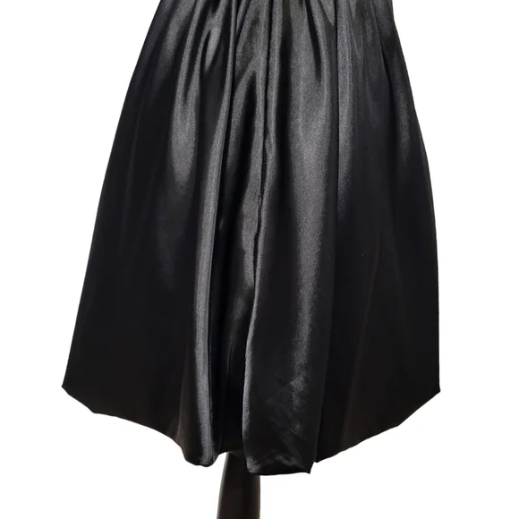 Jessica McClintock black silky halter top bubble dress size 6 - Picture 5 of 8